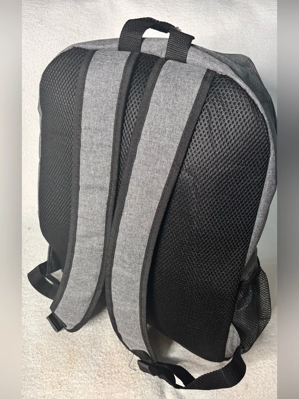 Men's Grey Everyday Backpack with Front Mesh Pocket